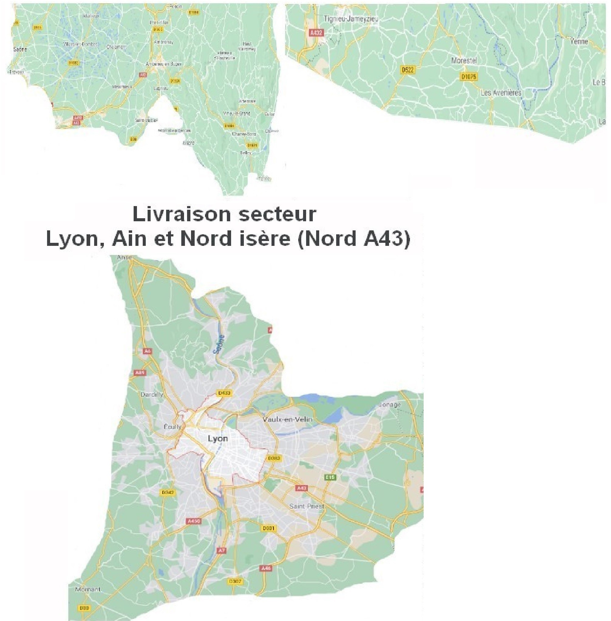 Secteur Lyon Ain et Nord Isère (Nord A43)